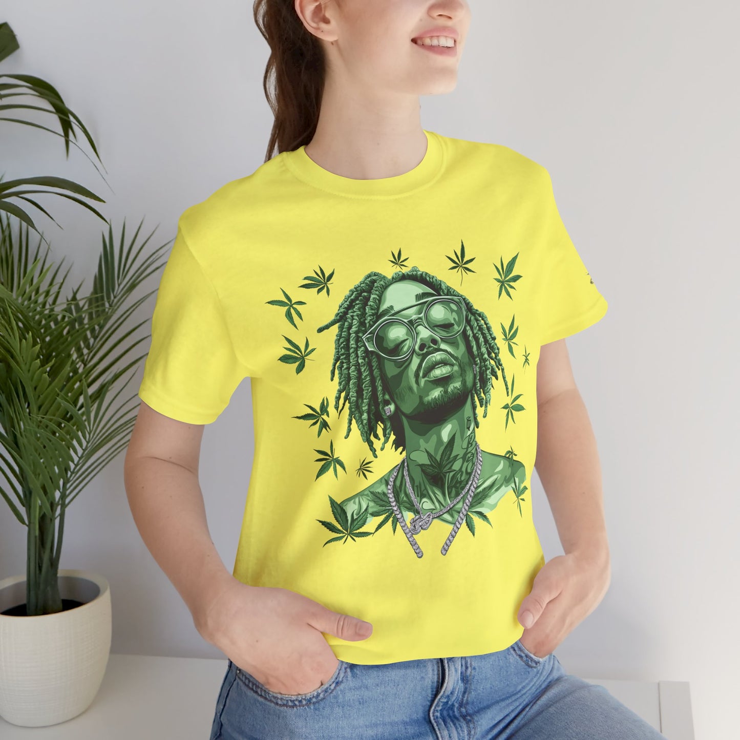 Elevated Vision Green Dream Tee - Premium Airlume Cotton Cannabis Culture Art