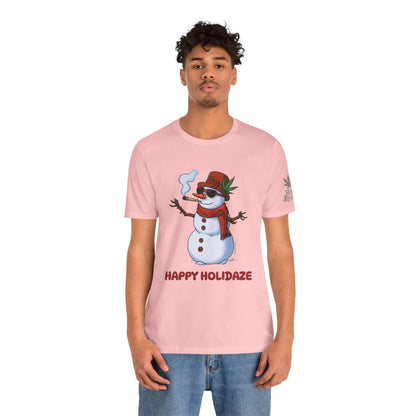 Happy Holidaze Premium Cannabis Christmas T-Shirt