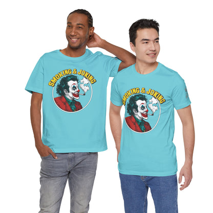 Smoking & Joking T-Shirt - Premium Airlume Cotton Cannabis Villain Pop Art Tee