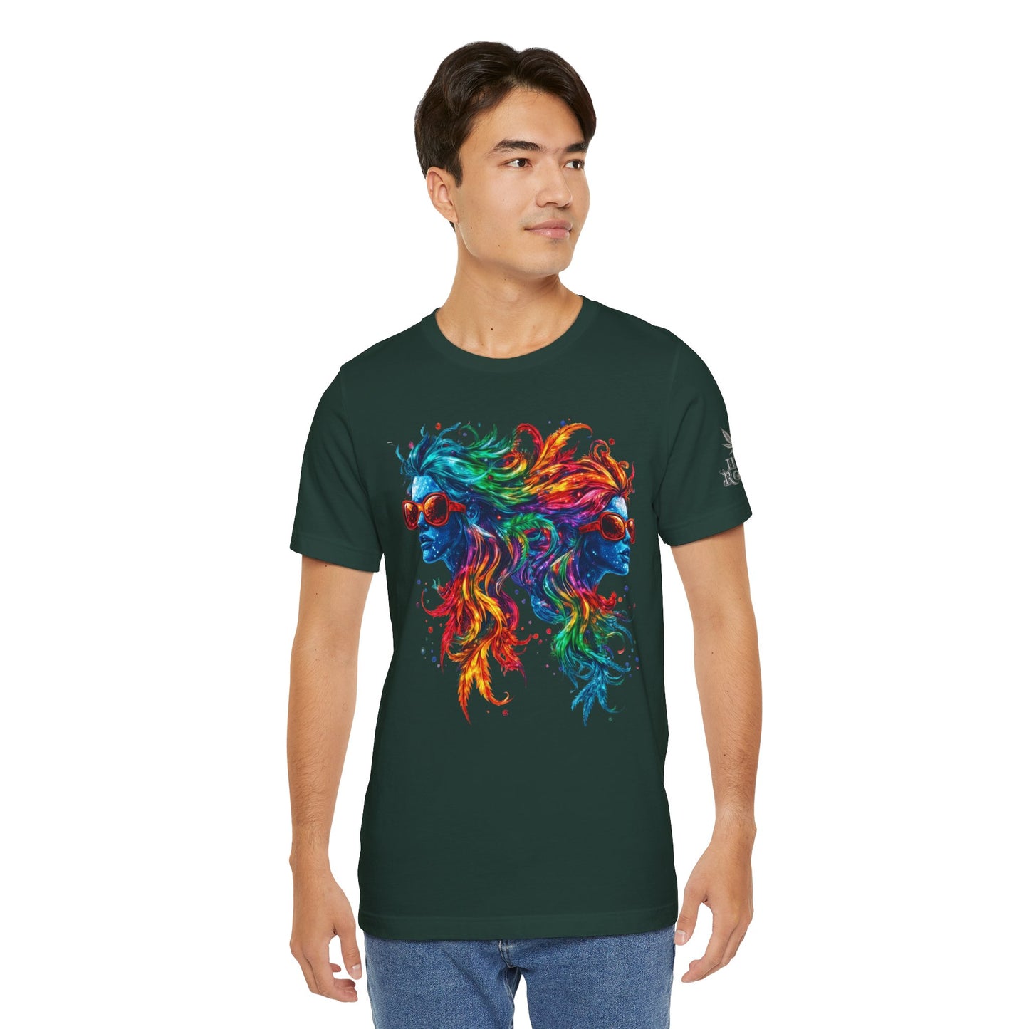 DUAL CONSCIOUSNESS™ | PREMIUM RAINBOW CANNABIS ART TEE