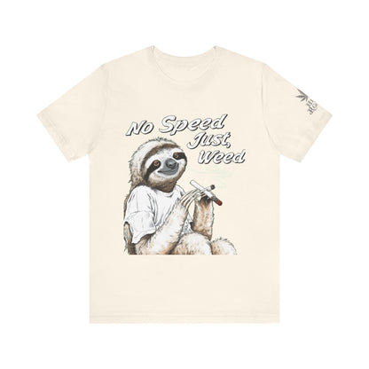 Slow Motion Tee - Premium Airlume Cotton Cannabis Culture Sloth Humor Art