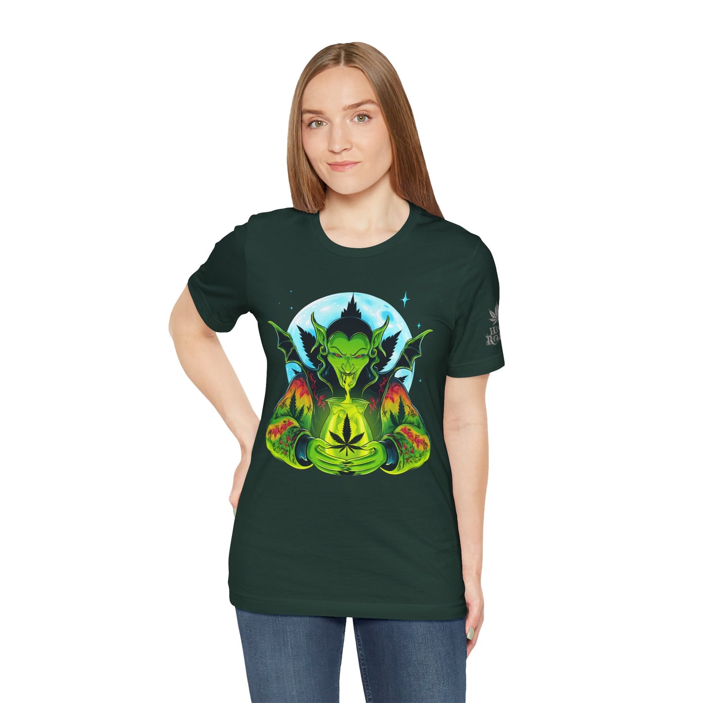 Mystic Dragon Guardian Cannabis Meditation T-Shirt - Premium Psychedelic 420 Apparel