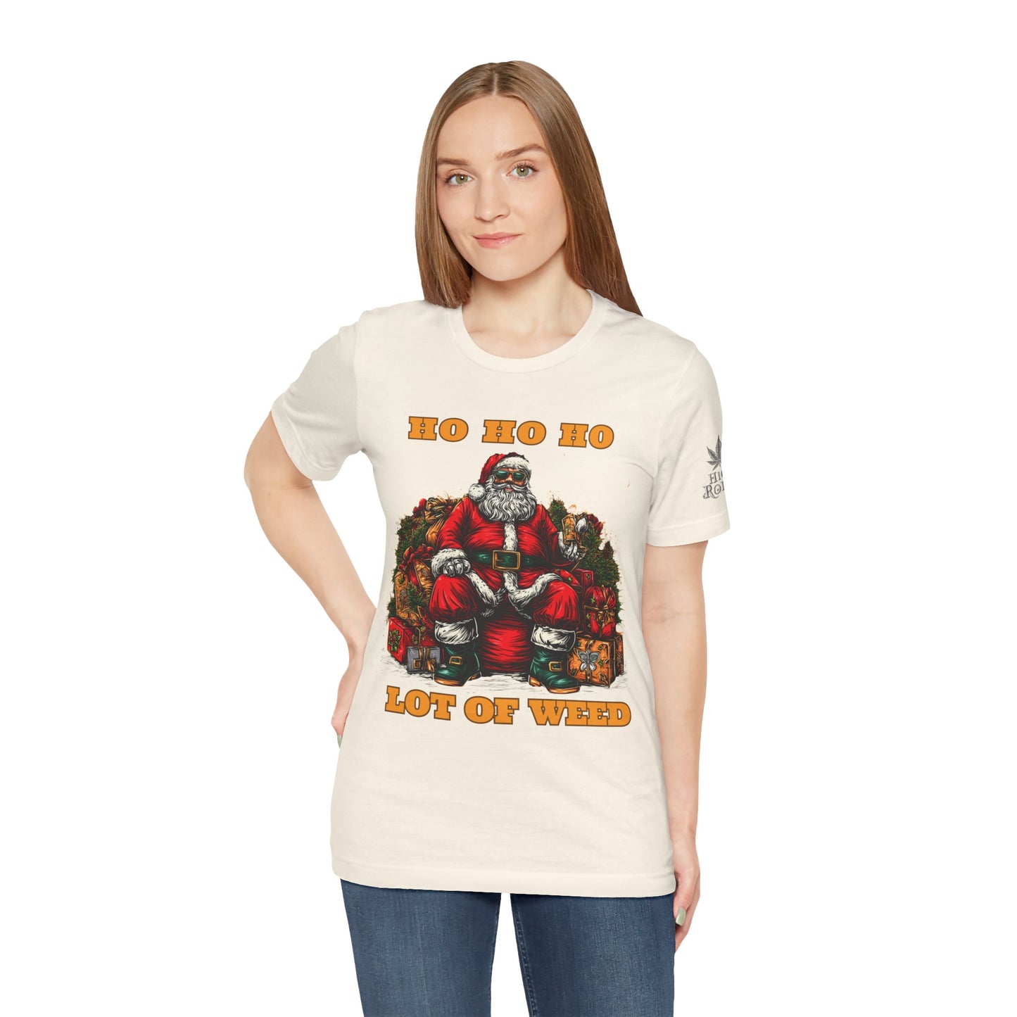 Ho Ho Ho Lot Of Weed Premium Cannabis Christmas T-Shirt