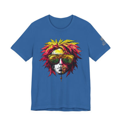 Rasta Cannabis Portrait Tee - Reggae Culture Art Design | High Roller