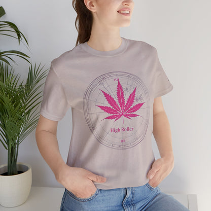 True North Tee - Premium Airlume Cotton Cannabis Culture Compass Navigation Art