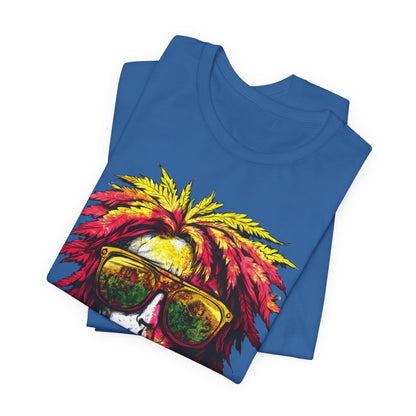 Rasta Cannabis Portrait Tee - Reggae Culture Art Design | High Roller