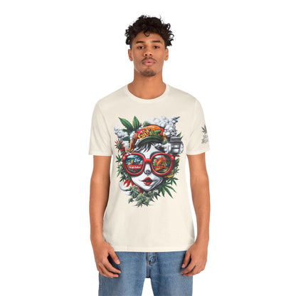 Vision Quest T-Shirt - Premium Airlume Cotton Cannabis Goddess Psychedelic Art Tee