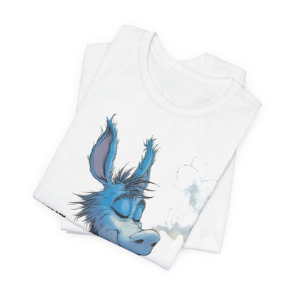 Blue Donkey Tee - Premium Airlume Cotton Cannabis Culture Humor Cartoon Art