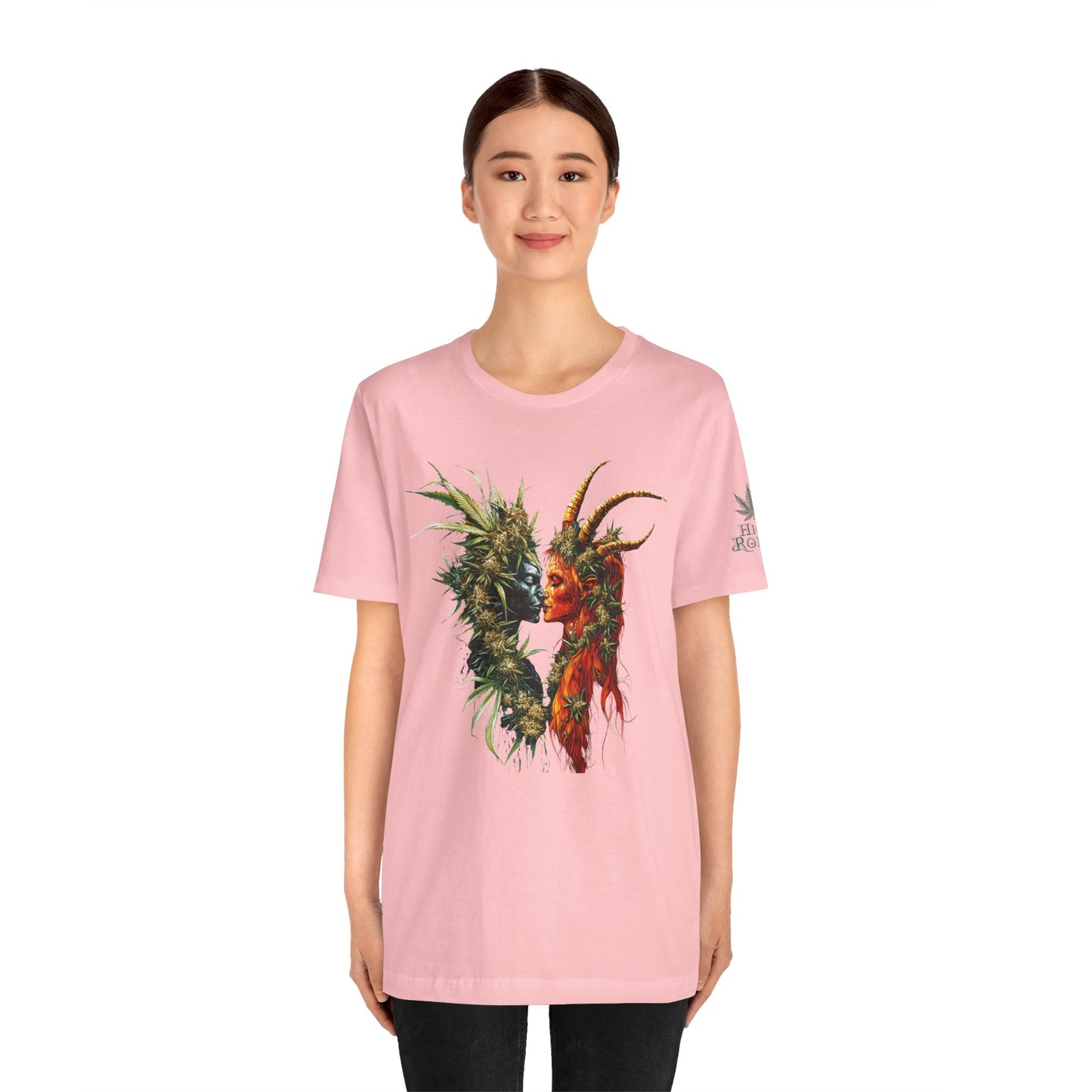 Sacred Union T-Shirt - Premium Airlume Cotton Cannabis Spirits Fantasy Art Tee