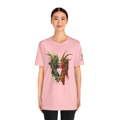 Sacred Union T-Shirt - Premium Airlume Cotton Cannabis Spirits Fantasy Art Tee