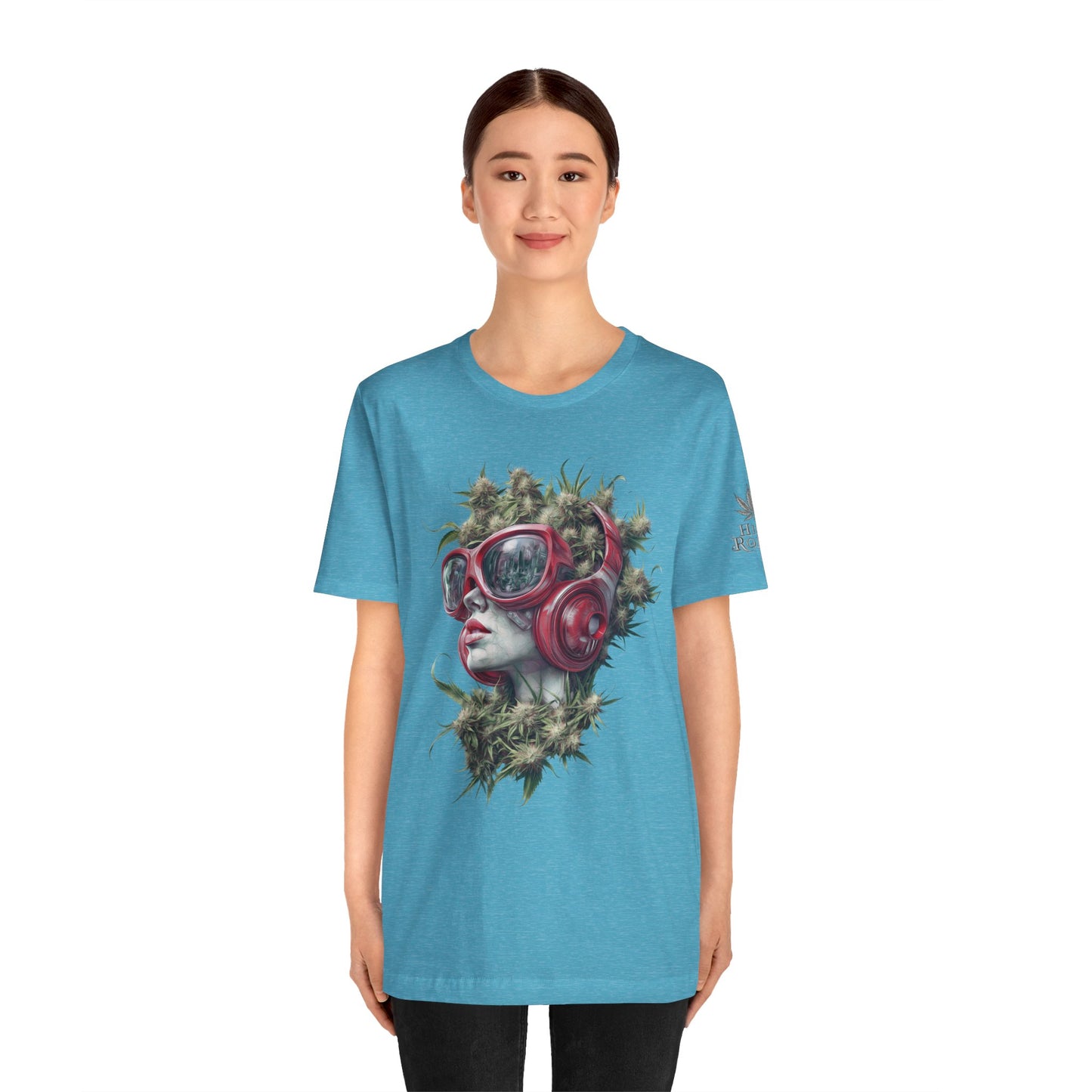 Vibes & Vision Tee - Premium Airlume Cotton Cannabis Culture Surreal Music Art