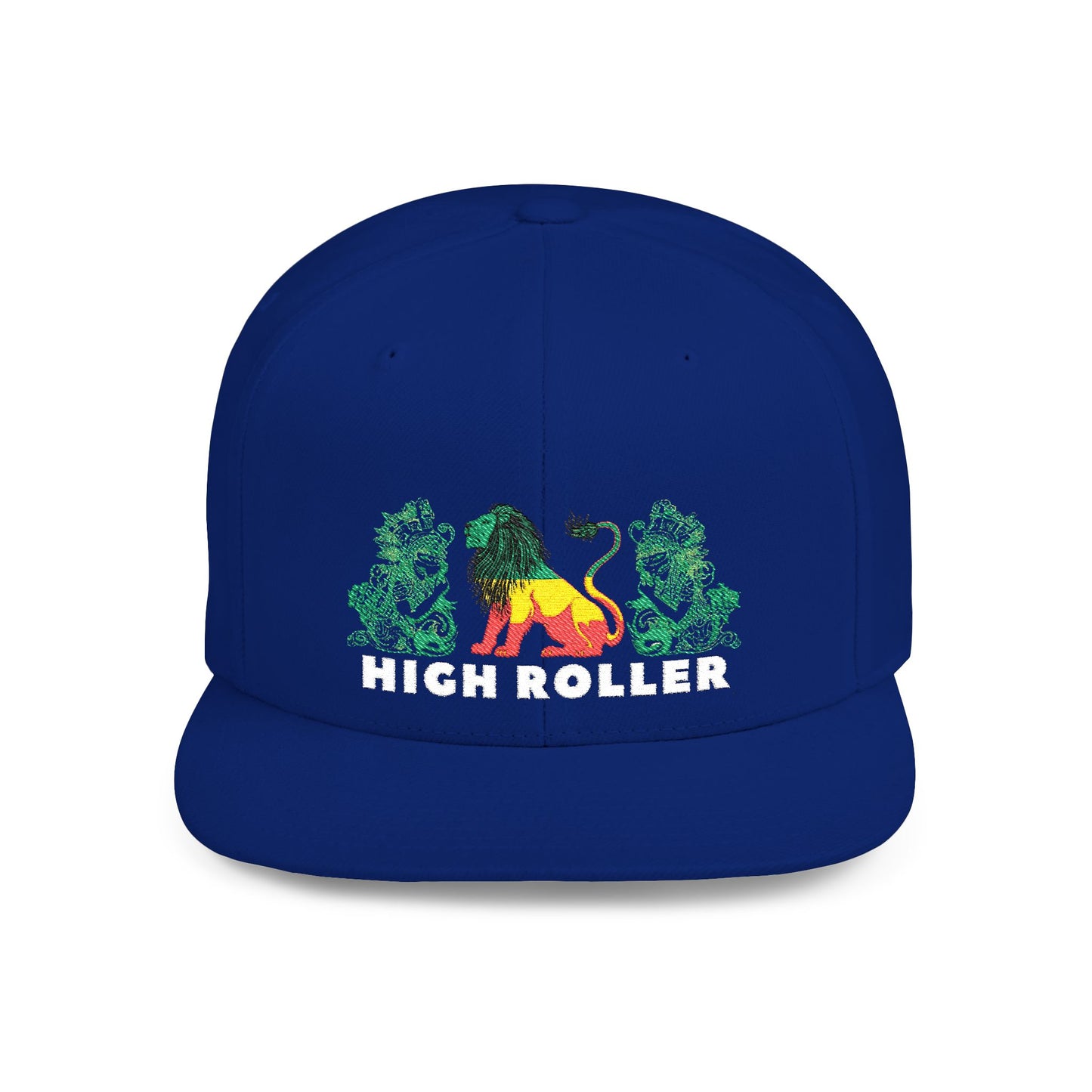 HIGH ROLLER Rastafarian Lion Snapback Cap