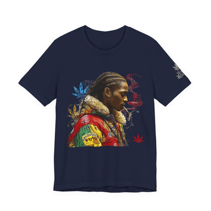 High Roller Profile Smoke Art Cannabis T-Shirt - Premium 420 Hip-Hop Portrait Street Culture Elevated Lifestyle Apparel