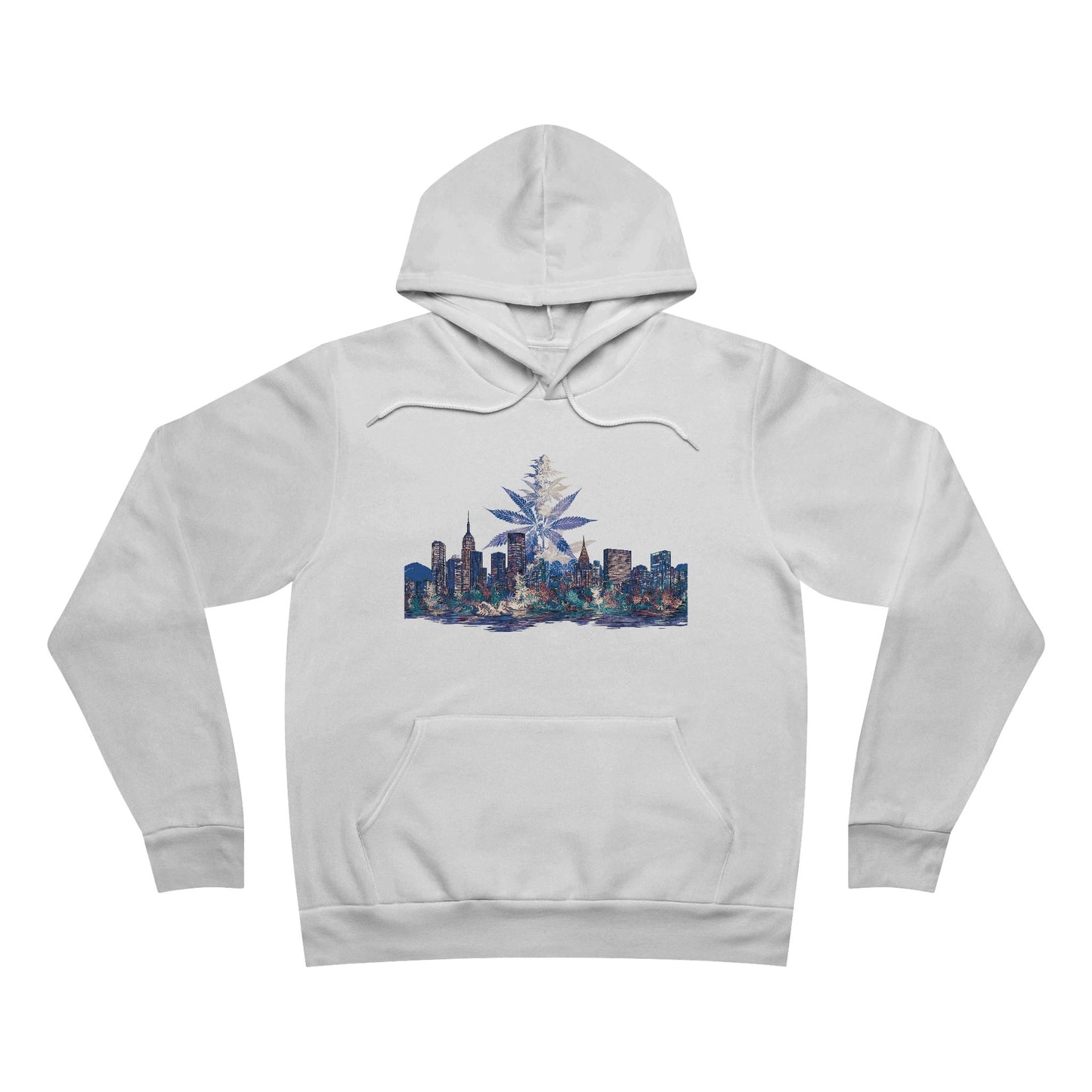 Cannabis City Skyline - Urban 420 Culture Unisex Pullover Hoodie