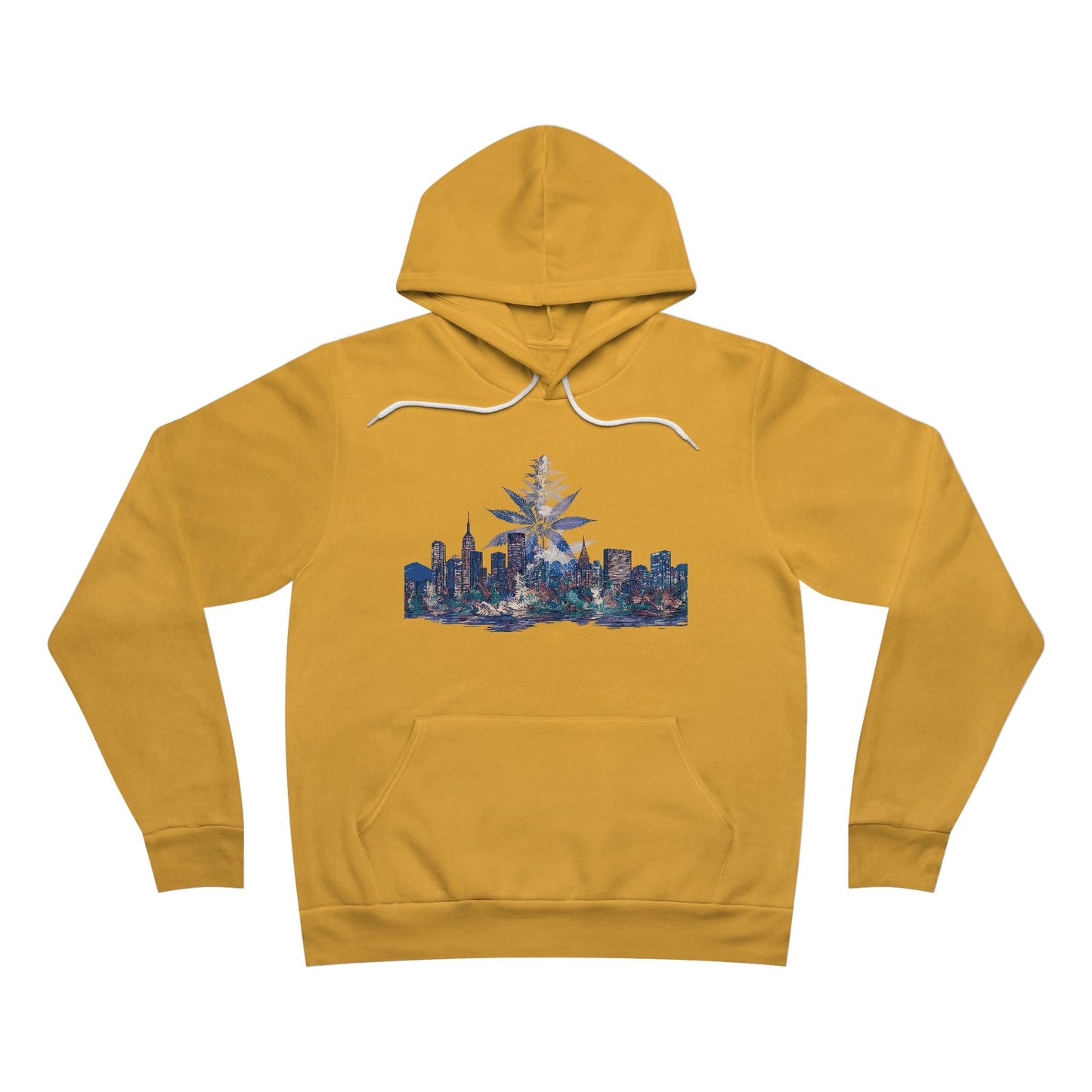 Cannabis City Skyline - Urban 420 Culture Unisex Pullover Hoodie