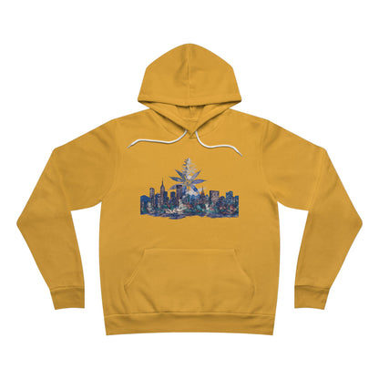 Cannabis City Skyline - Urban 420 Culture Unisex Pullover Hoodie