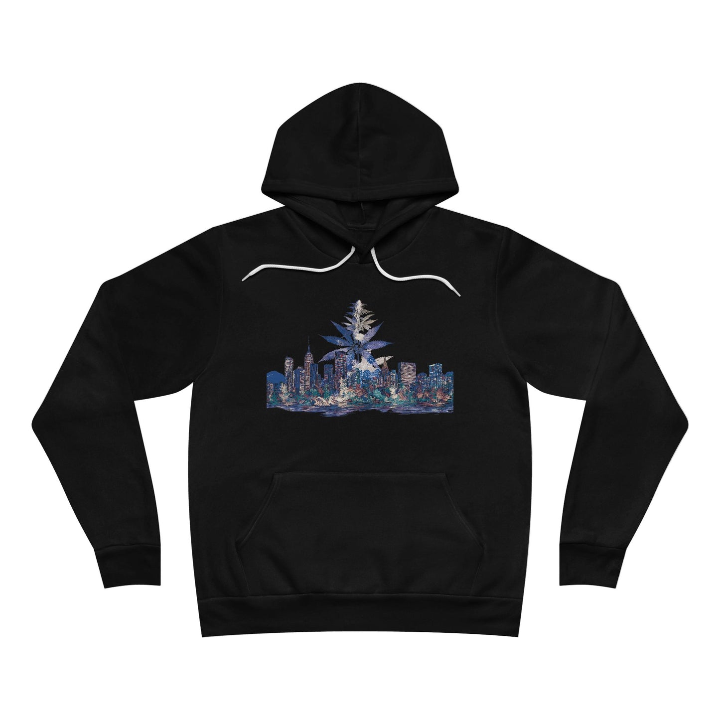 Cannabis City Skyline - Urban 420 Culture Unisex Pullover Hoodie