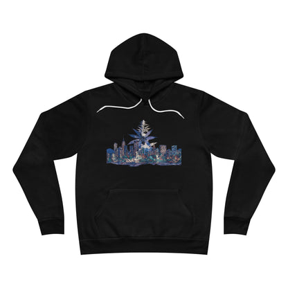 Cannabis City Skyline - Urban 420 Culture Unisex Pullover Hoodie