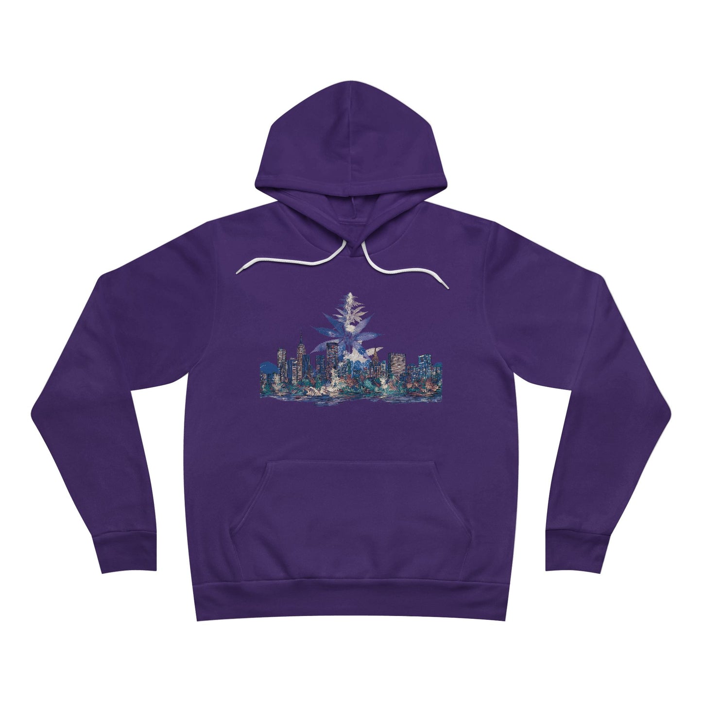 Cannabis City Skyline - Urban 420 Culture Unisex Pullover Hoodie