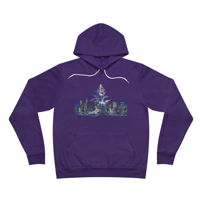 Cannabis City Skyline - Urban 420 Culture Unisex Pullover Hoodie