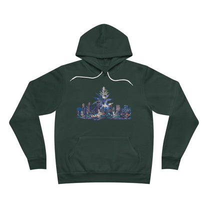 Cannabis City Skyline - Urban 420 Culture Unisex Pullover Hoodie