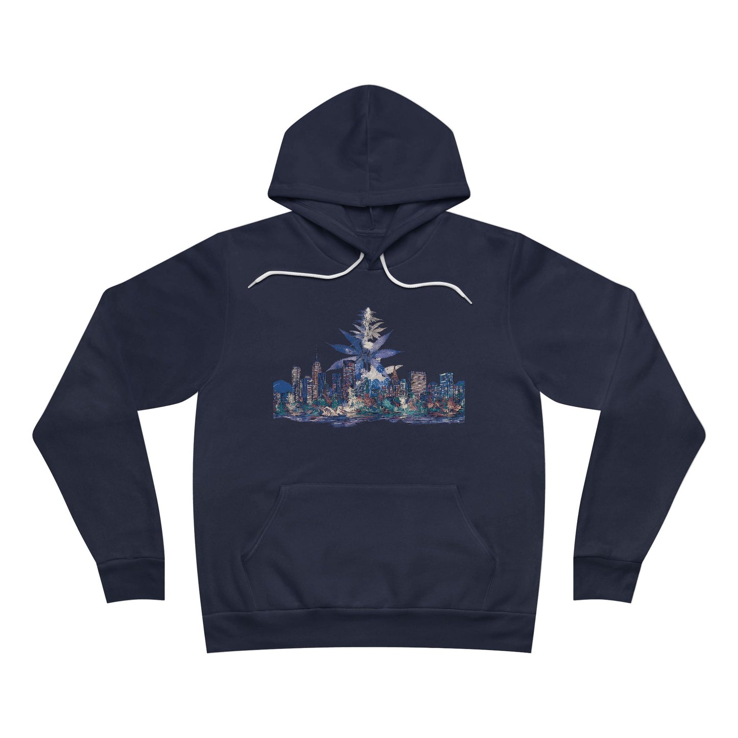 Cannabis City Skyline - Urban 420 Culture Unisex Pullover Hoodie
