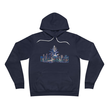 Cannabis City Skyline - Urban 420 Culture Unisex Pullover Hoodie
