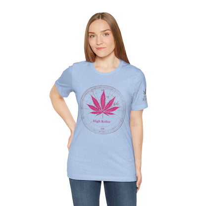 Cannabis Compass Tee - Navigation Leaf Art Design | High Roller