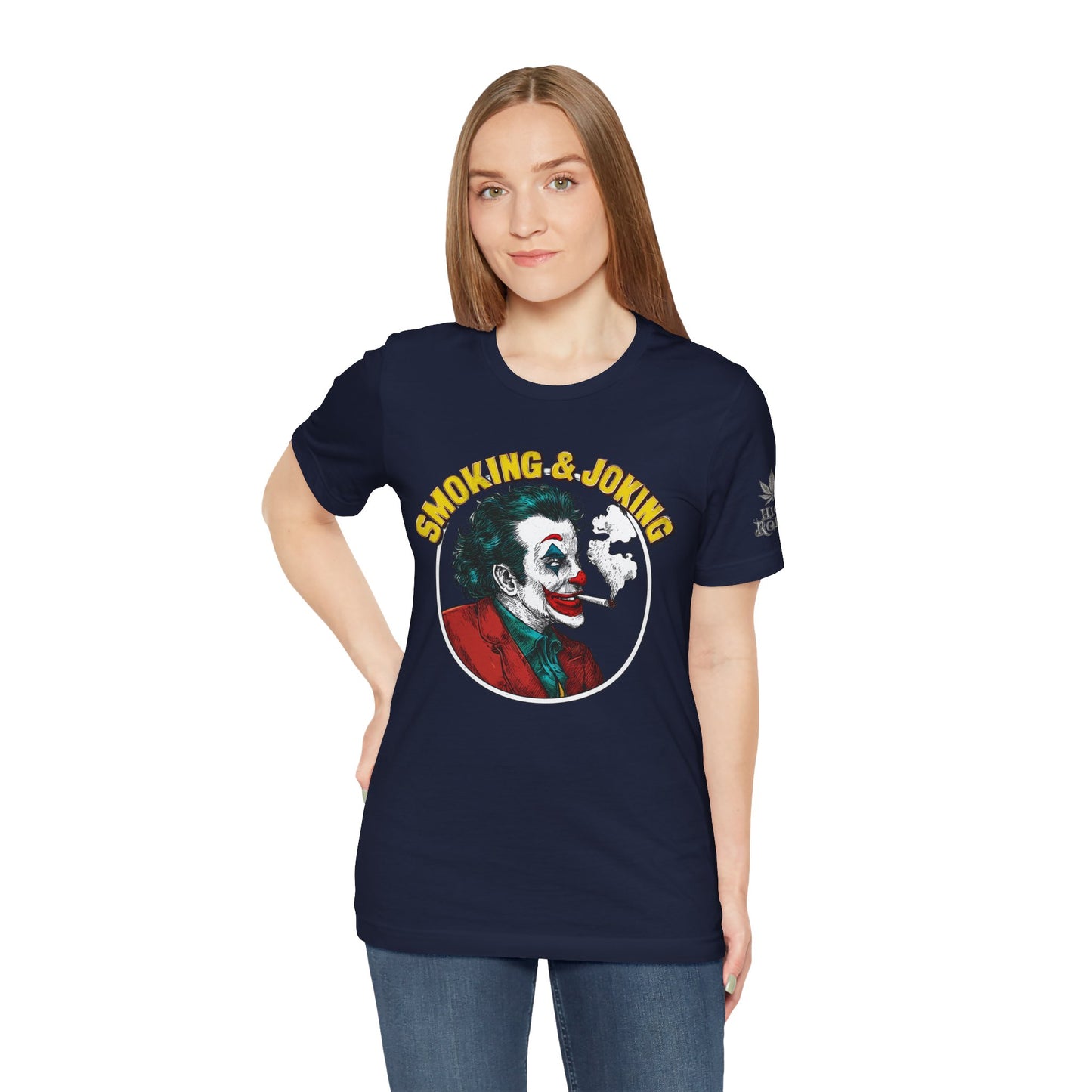 Smoking & Joking T-Shirt - Premium Airlume Cotton Cannabis Villain Pop Art Tee