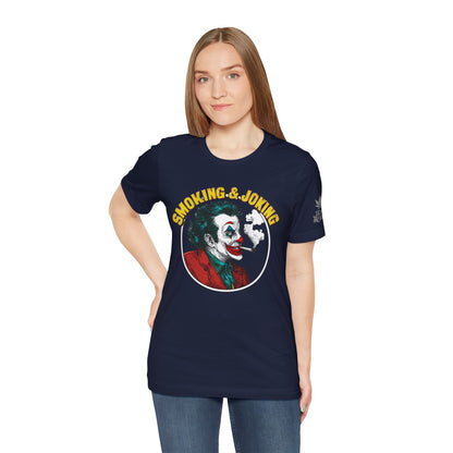 Smoking & Joking T-Shirt - Premium Airlume Cotton Cannabis Villain Pop Art Tee