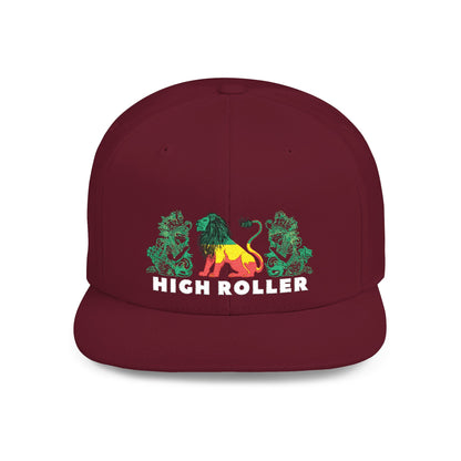 HIGH ROLLER Rastafarian Lion Snapback Cap