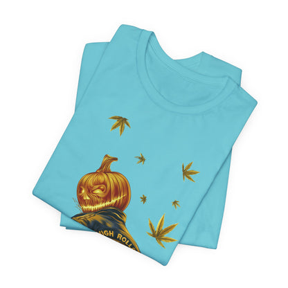 Pumpkin Head HIGH ROLLER Halloween T-Shirt - Premium Cannabis Culture Apparel