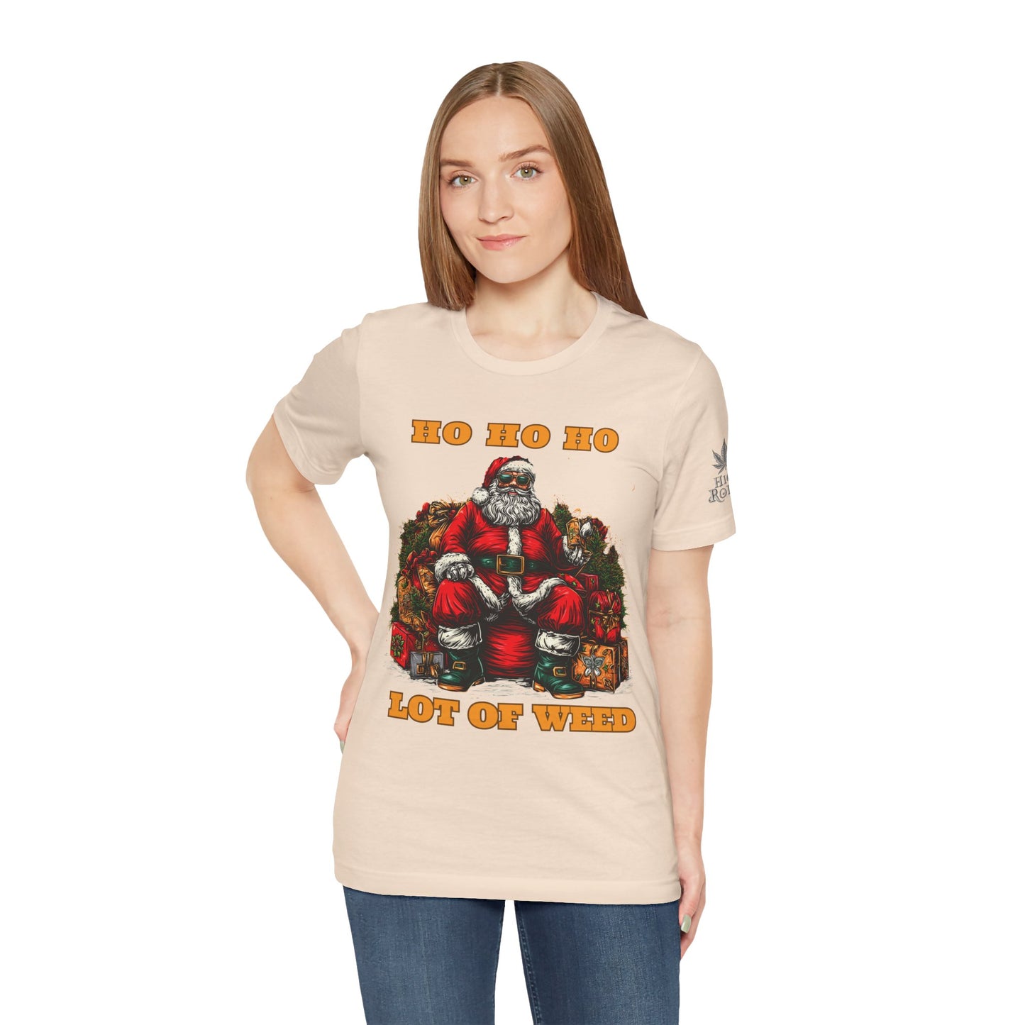 Ho Ho Ho Lot Of Weed Premium Cannabis Christmas T-Shirt