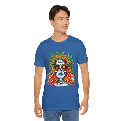 Sugar Skull Cannabis Tee - Day of Dead Art Design | High Roller