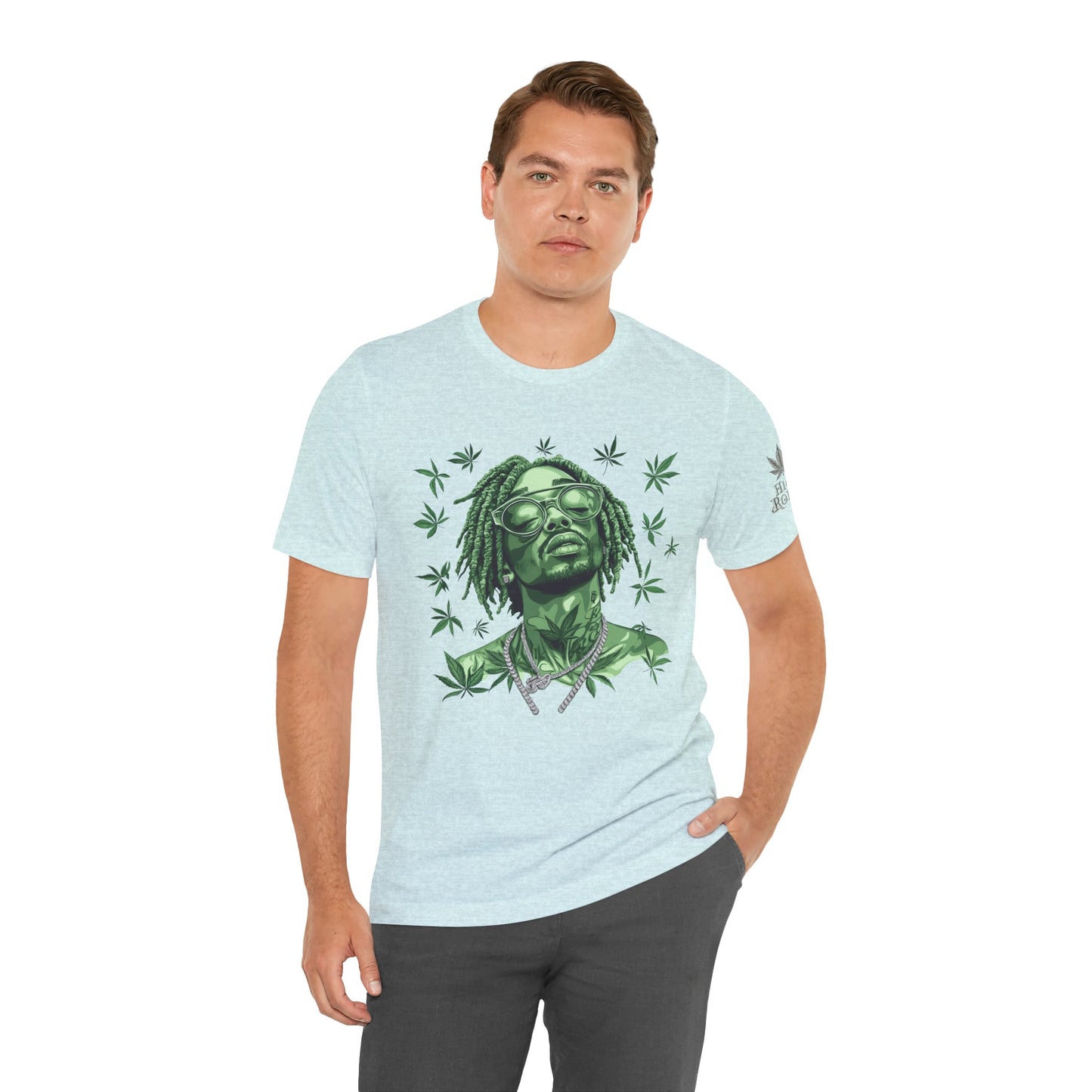 Elevated Vision Green Dream Tee - Premium Airlume Cotton Cannabis Culture Art