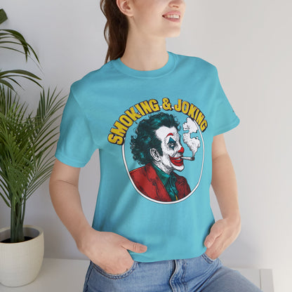 Smoking & Joking T-Shirt - Premium Airlume Cotton Cannabis Villain Pop Art Tee