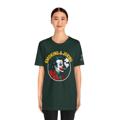 Smoking & Joking T-Shirt - Premium Airlume Cotton Cannabis Villain Pop Art Tee