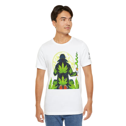 Luxury Gothic Cannabis Vampire T-Shirt - Premium Dark HIGH ROLLER Streetwear - Elevated Nocturnal 420 Fashion