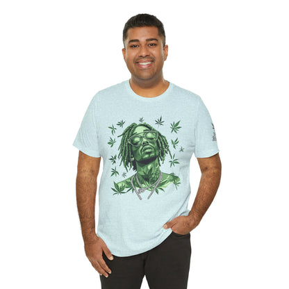 Elevated Vision Green Dream Tee - Premium Airlume Cotton Cannabis Culture Art