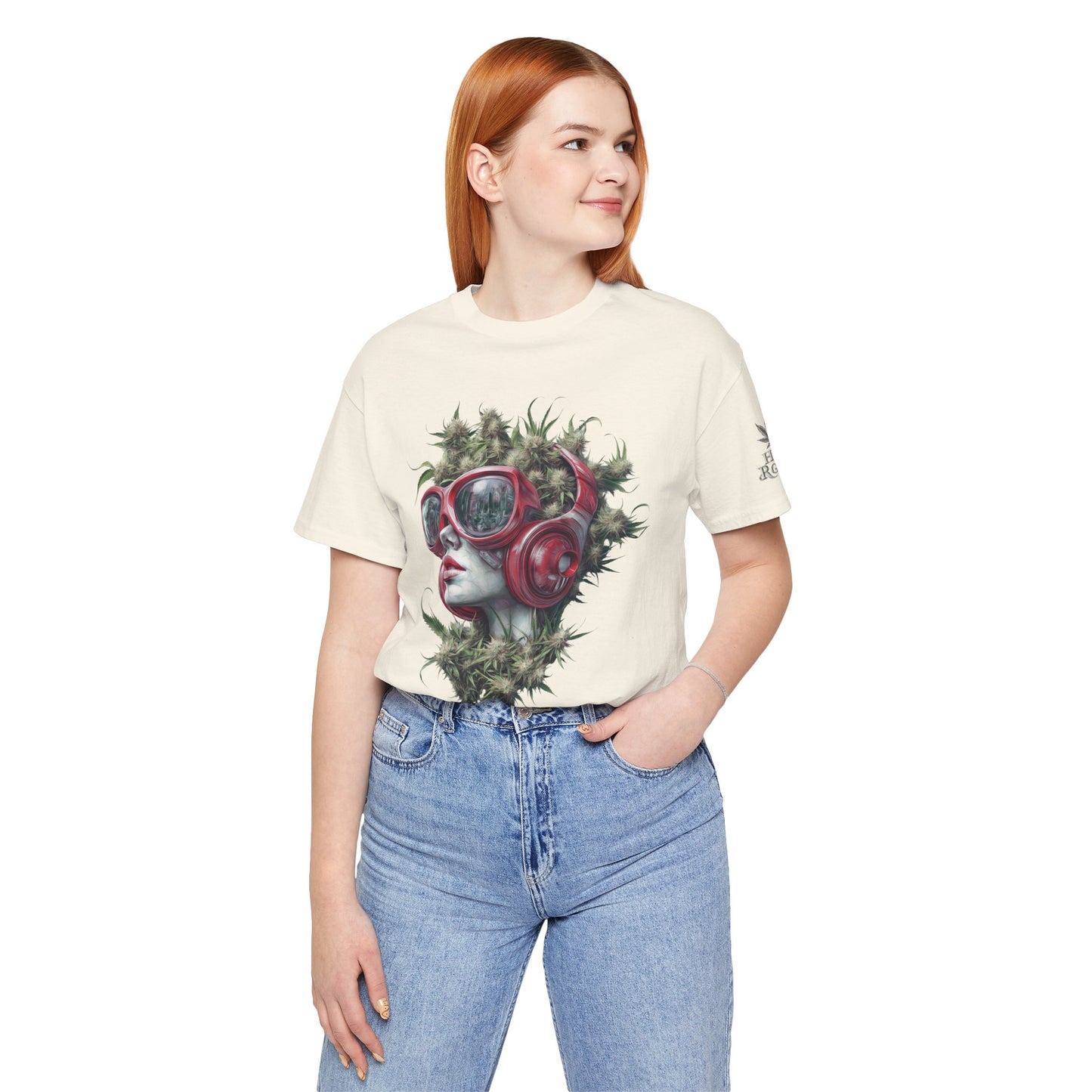 Vibes & Vision Tee - Premium Airlume Cotton Cannabis Culture Surreal Music Art