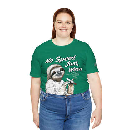 Slow Motion Tee - Premium Airlume Cotton Cannabis Culture Sloth Humor Art