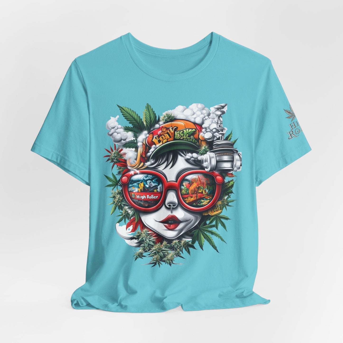 Vision Quest T-Shirt - Premium Airlume Cotton Cannabis Goddess Psychedelic Art Tee