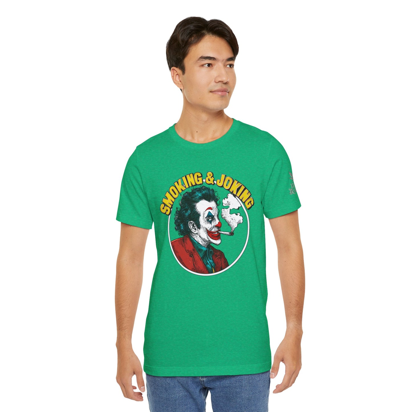 Smoking & Joking T-Shirt - Premium Airlume Cotton Cannabis Villain Pop Art Tee
