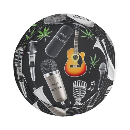 Cannabis Leaf & Music Bucket Hat - Artistic Pattern Fashion Accessory