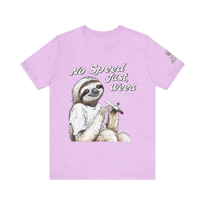 Slow Motion Tee - Premium Airlume Cotton Cannabis Culture Sloth Humor Art