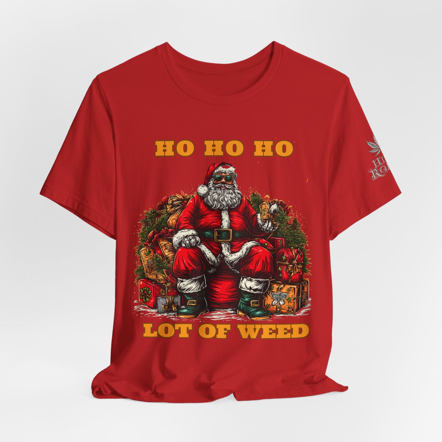 Ho Ho Ho Lot Of Weed Premium Cannabis Christmas T-Shirt