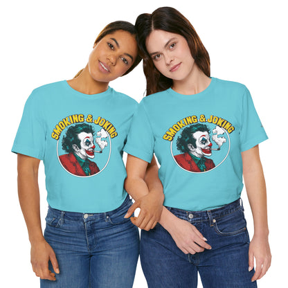 Smoking & Joking T-Shirt - Premium Airlume Cotton Cannabis Villain Pop Art Tee