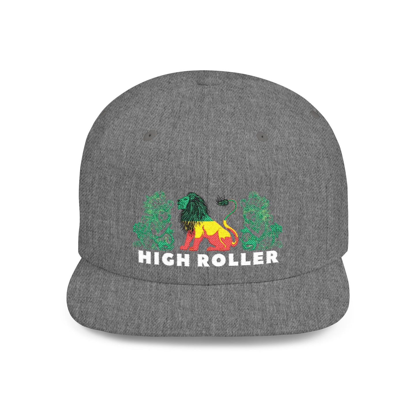 HIGH ROLLER Rastafarian Lion Snapback Cap