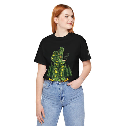 Cannabis Sasquatch Forest King T-Shirt - Premium Bigfoot 420 Lifestyle Apparel"