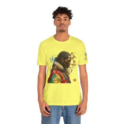 High Roller Profile Smoke Art Cannabis T-Shirt - Premium 420 Hip-Hop Portrait Street Culture Elevated Lifestyle Apparel